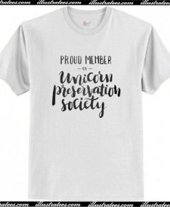 Proud Member of Unicorn Preservation Society T-Shirt AI