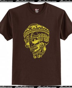 Tibetan Skull gold T Shirt AI