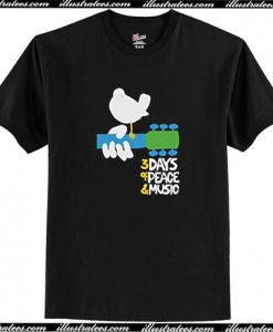 Woodstock Rock Festival 3 Days Of Peace & Music T Shirt AI