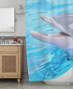 Baby Dolphin Shower Curtain AI