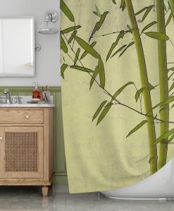 Bamboo art Shower Curtain AI