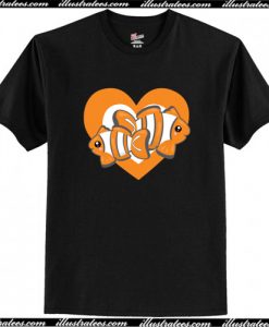 Cute Clownfish Heart T-Shirt AI