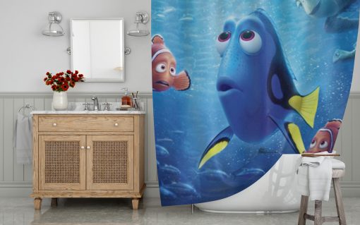 Finding Dory and Nemo Shower Curtain AI