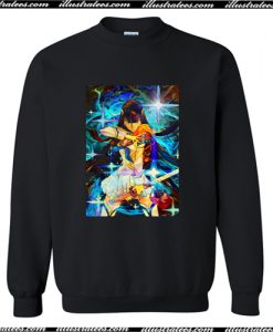 First blue Cloth Crewneck Sweatshirt AI