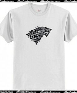 Floral Wolf Game Of Thrones T-Shirt AI