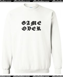 Game Over White Sweatshirt AI