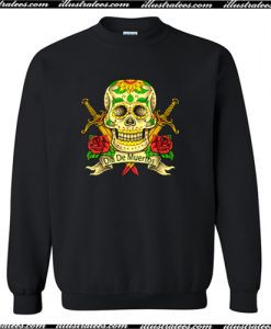 Halloween Dia De Muertos Day Of The Dead Sugar Skull Shirt Crewneck Sweatshirt AI