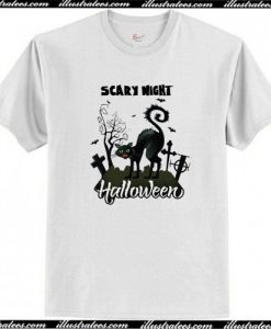 Halloween black cat T-Shirt AI