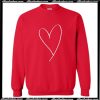 Heart O-Neck Long Sleeve Sweatshirt AI