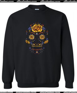 Holloween Mexican Day Of The Dead Sugar Crewneck Sweatshirt AI