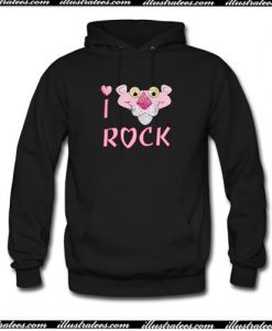I Love Rock Pink Panther Hoodie AI