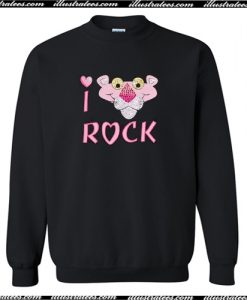 I Love Rock Pink Panther Sweatshirt AI
