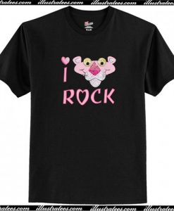 I Love Rock Pink Panther T-Shirt AI