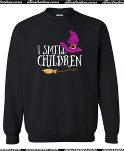 I Smell Children Teacher Hallowee Crewneck Sweatshirt AI