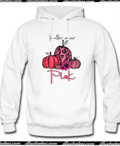 In October We Wear Pink Pumpkin Breast Cancer Halloween Hoodie AI