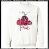 In October We Wear Pink Pumpkin Breast Cancer Halloween Sweatshirt AI