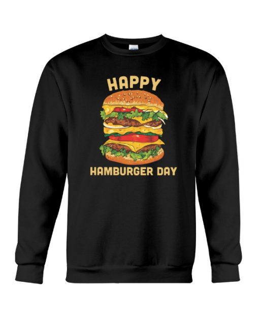 Junk Food Cheeseburger Shirt Hamburger Day Fries Crewneck Sweatshirt AI