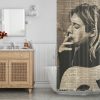 Kurt Cobain print Nirvana canvas Quote Shower Curtain AI