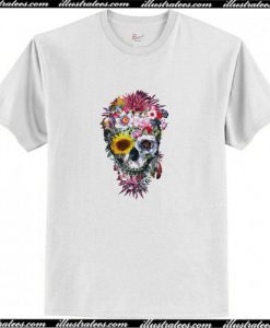 Marvellous flower skull T Shirt AI