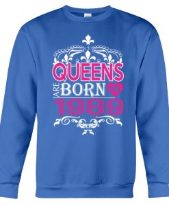 Queens Are Born In 1989 Happy Mothers Day Crewneck Sweatshirt AI
