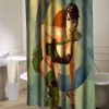 Sexy Retro Pinup Girl super hero Shower curtain AI