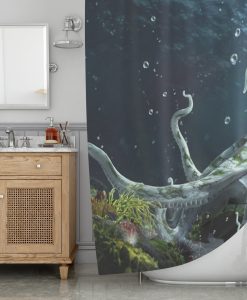 The Octopus Kingdom Shower Curtain AI