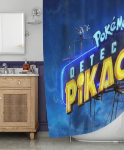 The Pokemon Detective Pikachu Shower Curtain AI