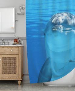 The Smilling Dolphin Shower Curtain AI