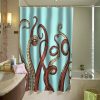 Aqua Octopus Shower Curtain AI