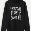 Black Letter Print Sweatshirt AI