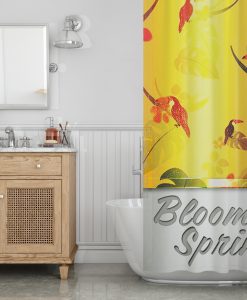 Blooming spring Shower Curtain AI