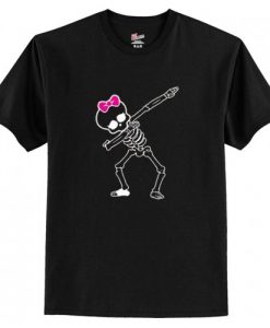 Girl Skeleton Dabbing T-Shirt AI