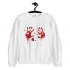 Halloween Bloody Hands Sweatshirt AI