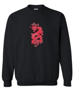 Harajuku Dragon Print Sweatshirt AI