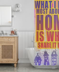 Home sweet home Shower Curtain AI