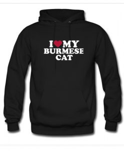 I love my Burmese cat Hoodie AI