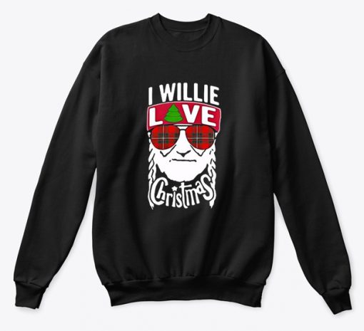 I willie love christmas Willie Nelson Sweatshirt AI