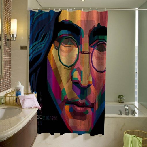 John Lennon Art Shower Curtain AI