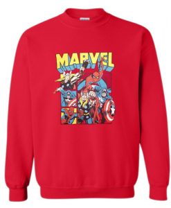 Marvel Comic Red Sweatshirt AI