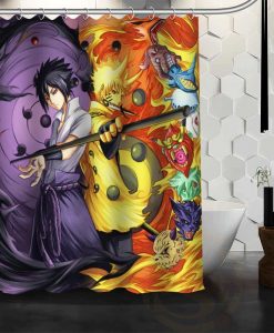 Nice Custom Naruto Anime Shower Curtain AI