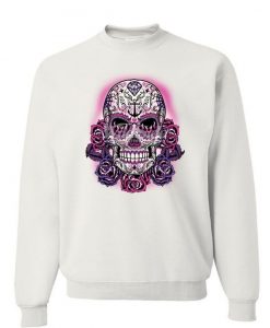 Pink Sugar Skull Sweatshirt AI