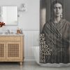 Quote print Frida Kahlo at the end Shower Curtain AI