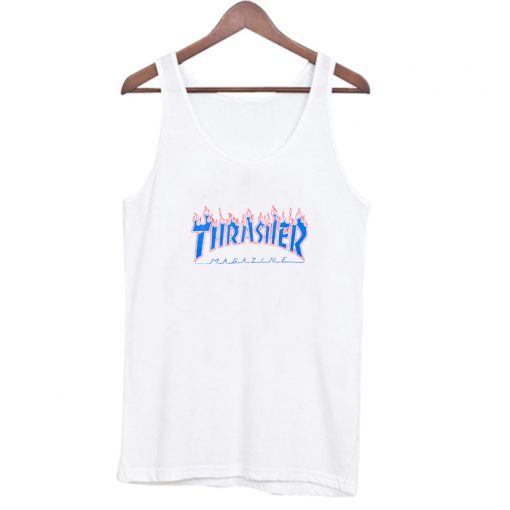 Thrasher Patriot Blue Flame Tank Top AI