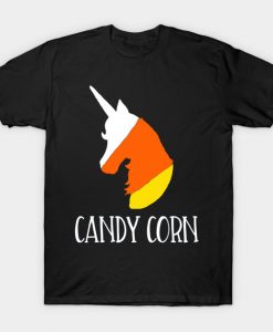 Unicorn Candy Corn Halloween Cute T-Shirt AI