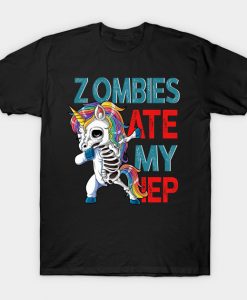 Zombies Ate My IEP Unicorn Funny Teacher T-Shirt AI