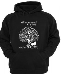 All You Need Is Love And A Sheltie Hoodie AI