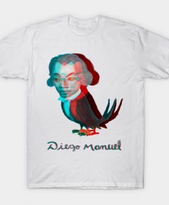 Beethoven bird 3d T-Shirt AI