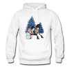 Chistmas Holiday Winter Horse Santa Claus Snowman Reindeer Ice Snow Celebration Hoodie AI