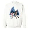 Chistmas Holiday Winter Horse Santa Claus Snowman Reindeer Ice Snow Celebration Sweatshirt AI