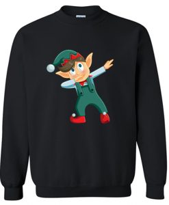 Christmas Dabbing Boy Elf Sweatshirt AI